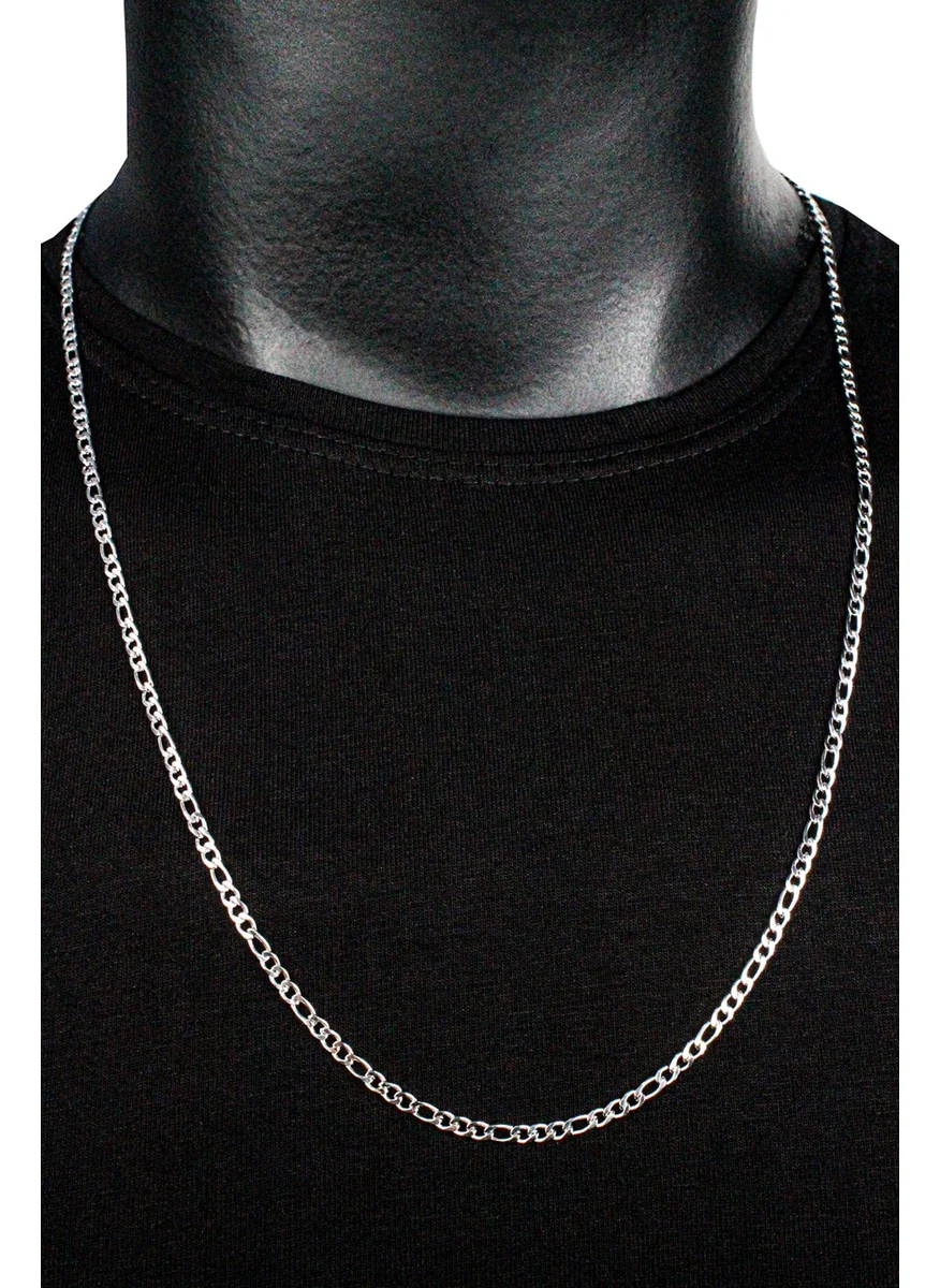Varetta Men's Gray Steel Chain Necklace