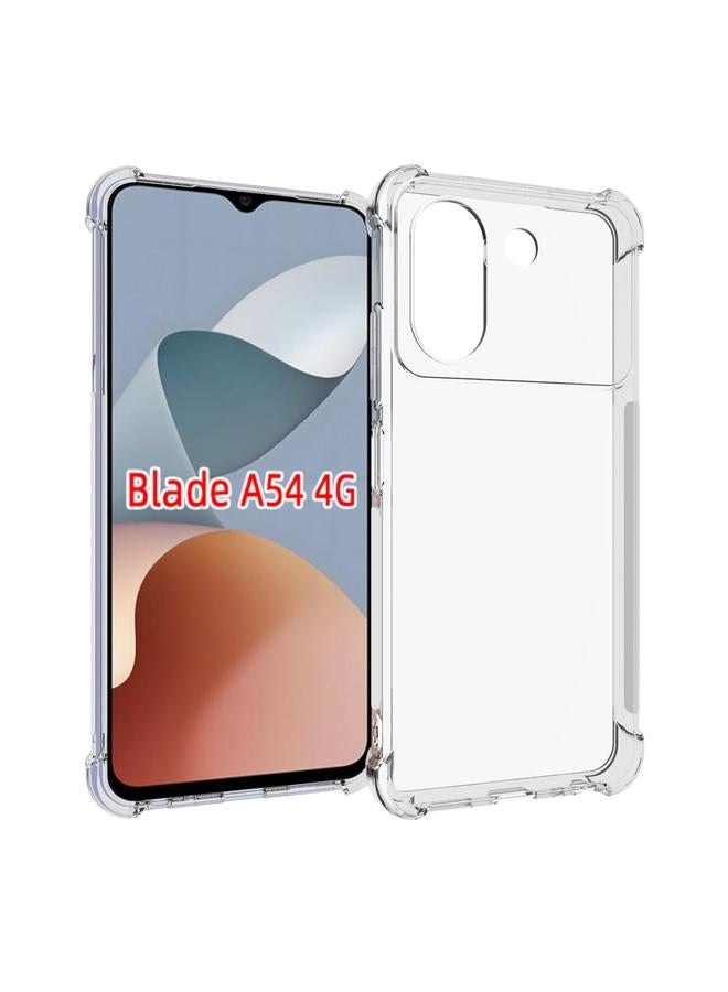 Zaboon For ZTE Blade A54 Shockproof Non-slip Thickening TPU Phone Case(Transparent)