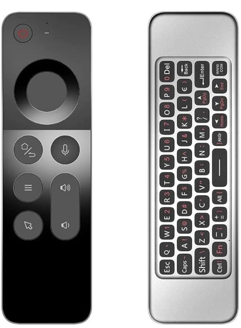 NEW W3 2.4G Wireless Air Mouse Keyboard with Voice Control & IR Learning – 6-Axis Motion Sensing Remote for Smart TV, Android TV Box, PC  - Image 1