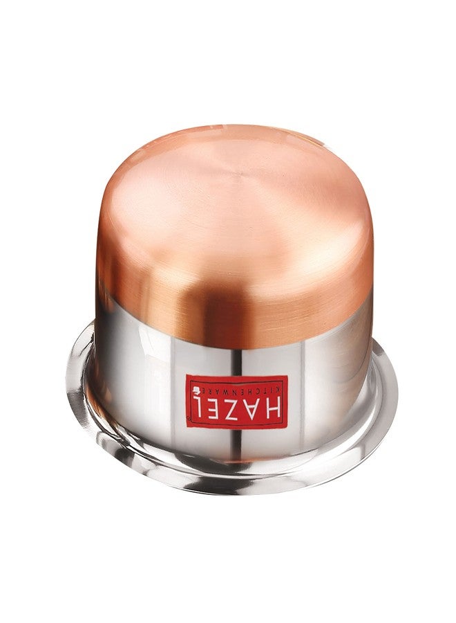 هايزل طقم أواني طهي من الفولاذ المقاوم للصدأ من هازل مع غطاء، 3 قطع (1 لتر، 1.5 لتر، 1.9 لتر) | قاعدة نحاسية للطهي اليومي | طقم أدوات مطبخ متين - Image 4