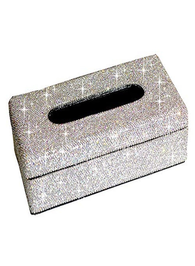 Bestbling Luxury Crystal Rhinestone Handmade Bling Decorative Tissue Holder Box Case (Silver) - Image 2
