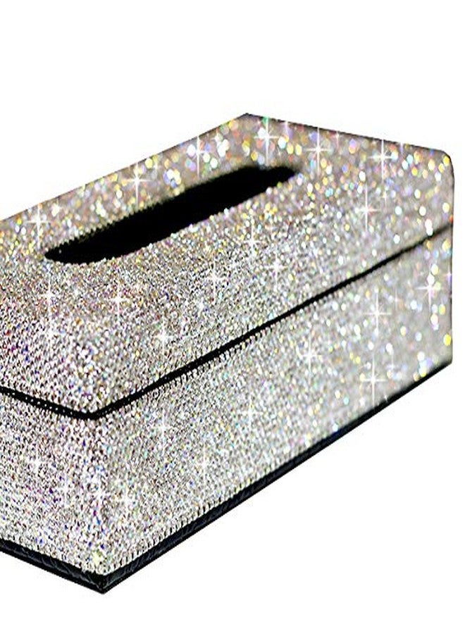 Bestbling Luxury Crystal Rhinestone Handmade Bling Decorative Tissue Holder Box Case (Silver) - Image 4