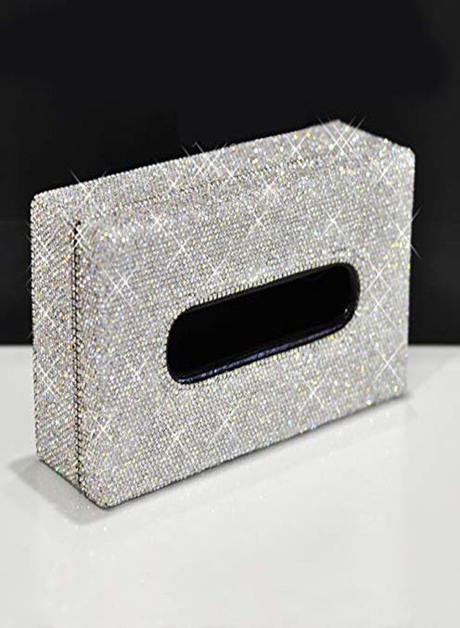 Bestbling Luxury Crystal Rhinestone Handmade Bling Decorative Tissue Holder Box Case (Silver) - Image 3