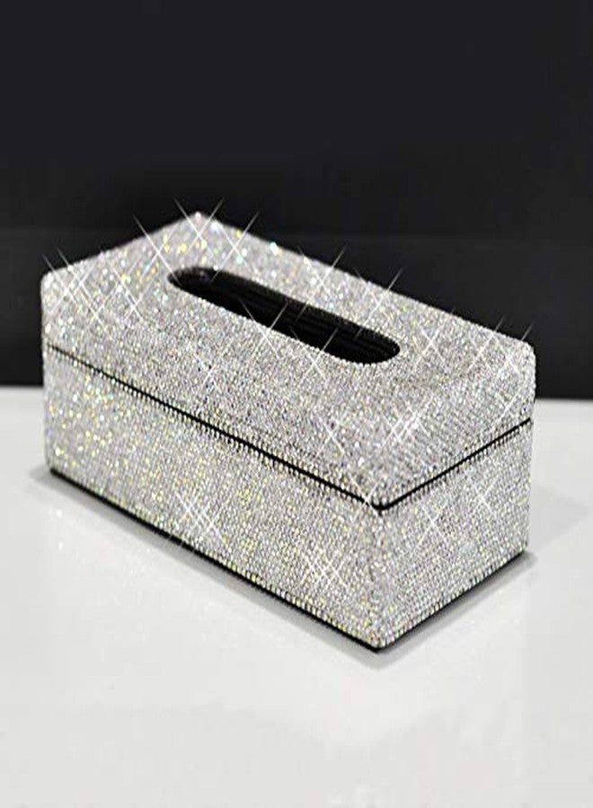 Bestbling Luxury Crystal Rhinestone Handmade Bling Decorative Tissue Holder Box Case (Silver) - Image 5