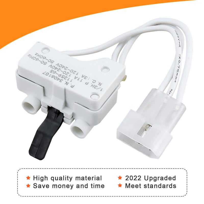 Blutoget 3406107 مفتاح باب مجفف من بلوتوجيت 3 عبوات - مناسب لمجففات ويرلبول ماي تاك كينمور AED4475TQ1 MEDC400VW0 AGD4475TQ1 NED4700YQ1 NED4600YQ1 WED4800XQ0 - بديل AP6008561 3405100 3405101 - Image 3