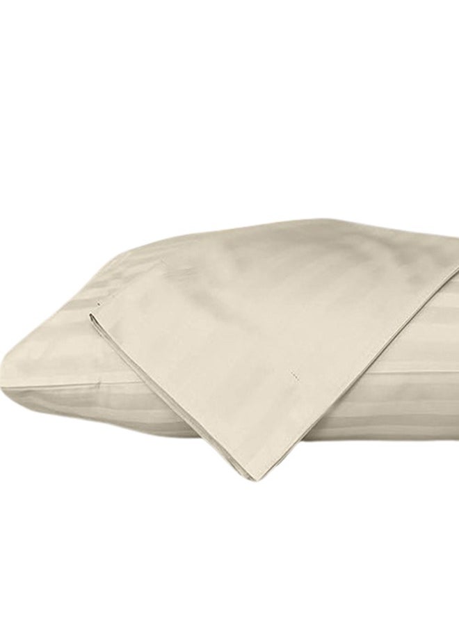 snooze - Snooze Striped set 2 pillowcases 45*65 cm, Biege - Image 1
