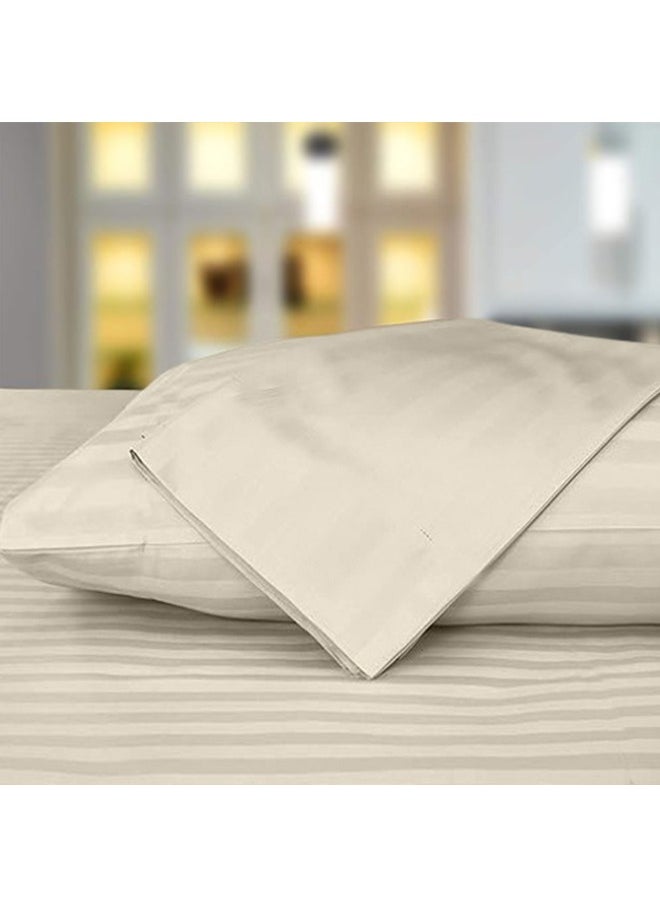 snooze - Snooze Striped set 2 pillowcases 45*65 cm, Biege - Image 1