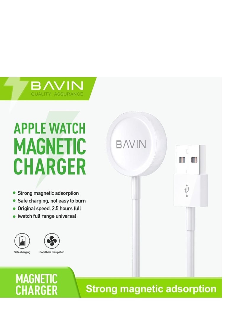 Bavin Magnetic Wireless Charger For Watch Series 1/2/3 White - Image 2