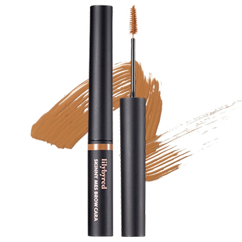 lilybyred Skinny Mes Brow Mascara Korean 15mm UltraSlim Brush Eyebrow Mascara Precision Application NaturalLooking Finish SmudgeProof ClumpFree LongLasting 012 oz 01 Light Brown - Image 3