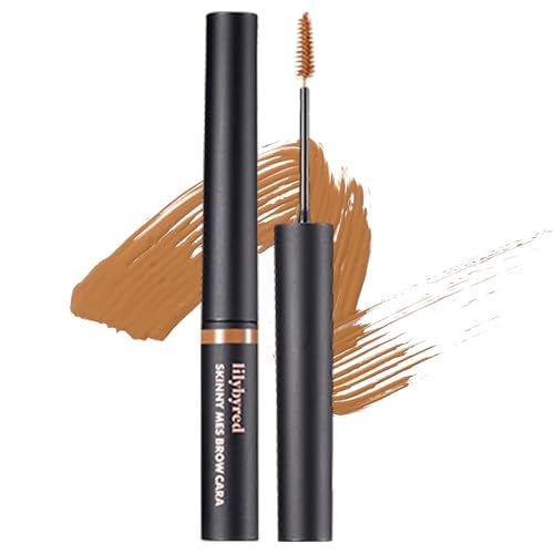 lilybyred Skinny Mes Brow Mascara Korean 15mm UltraSlim Brush Eyebrow Mascara Precision Application NaturalLooking Finish SmudgeProof ClumpFree LongLasting 012 oz 01 Light Brown - Image 1