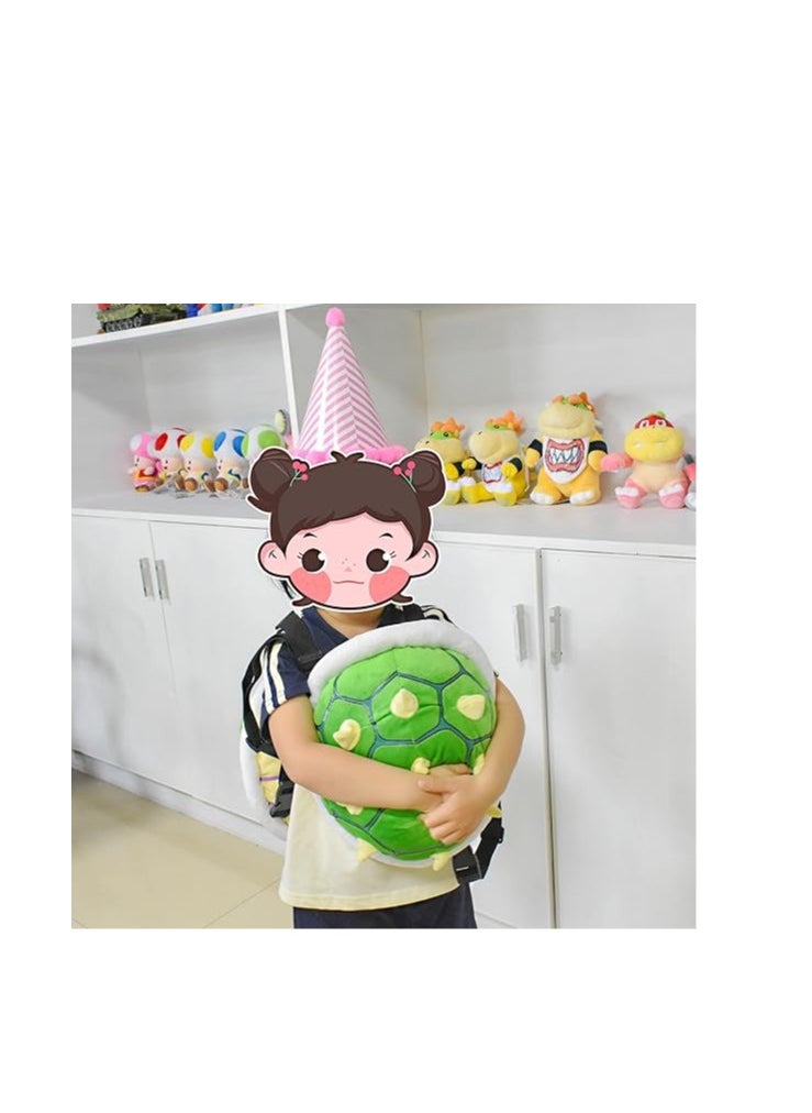 KASTWAVE - Turtle Costume Backpack - Green Koopa Troopa Turtle Shell Bag - Soft Stuffed Cartoon Toy - 11.5 Inches - Image 1