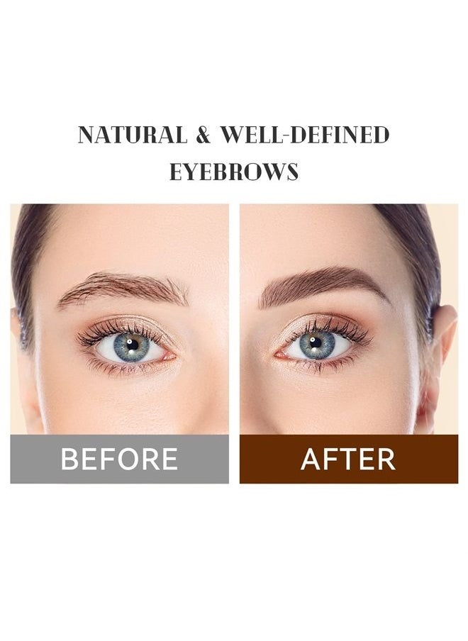Music Flower Double Ended Eyebrow Pencil, Waterproof Natural Brow Enhancing Pen, Long lasting Eye Makeup, Pack of 1, Dark Brown  - Image 4