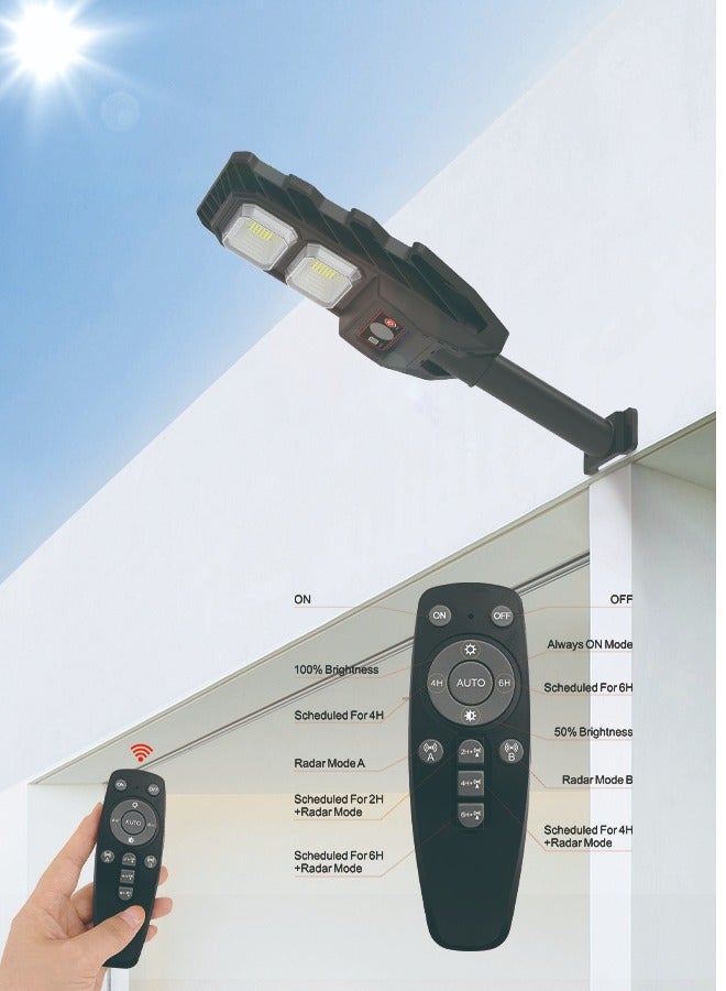 مجمع سولار 60W ضوء شارع لطلب هوم Outdoor । Waterproof LED ضوء وول "" Sensor । Dusk إلى مجمع سولار (داون) أوتو) الايرلندي । Powered ضوء Motion । । Easy 6500K وايت وول جبل - Image 5