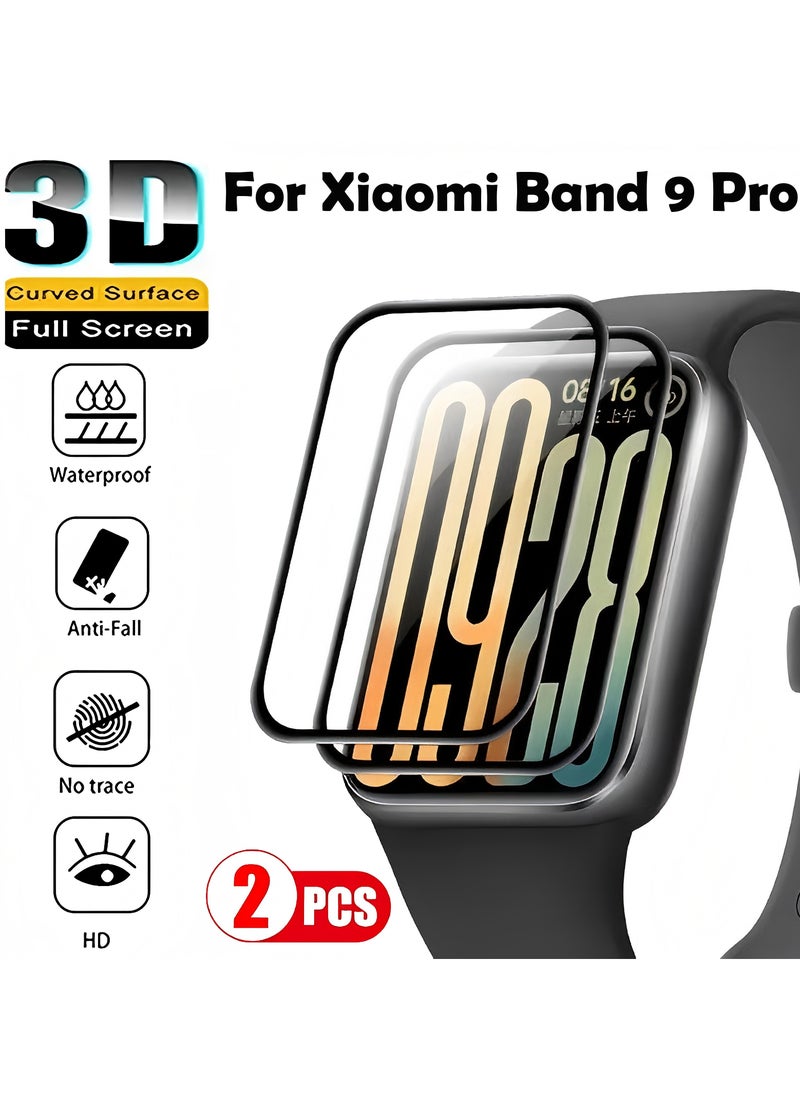 Youque 2 Pcs 3D Protection Film for Xiaomi Band 9 Pro,Ultra-HD Full Coverage Screen Protector Film  - Image 1