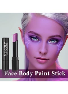 MEICOLY MEICOLY Purple Face Body Paint Stick,Waterproof Purple Eye Black Stick for Baseball/Softball/Football/Lacrosse,Cream Face Paint for Halloween SFX Ursula Cosplay Makeup  - Image 2