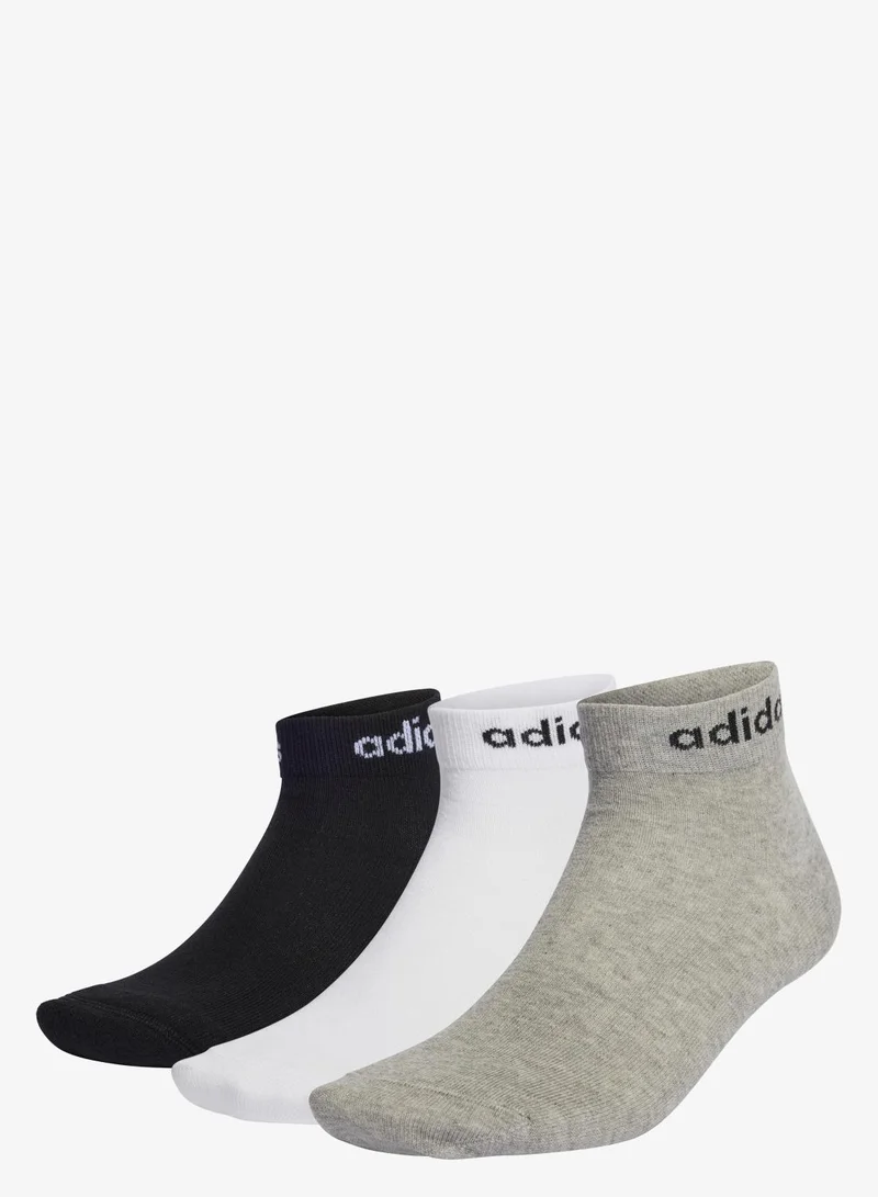 Adidas Think Linear Ankle Socks 3 Pairs