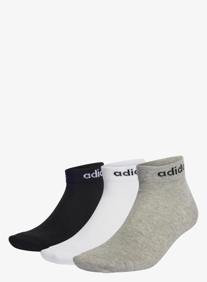 Think Linear Ankle Socks 3 Pairs