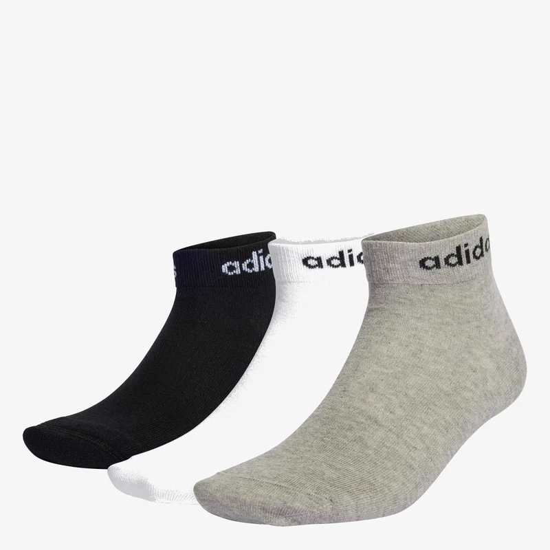 اديداس ثلاثة أزواج من جوارب Think Linear Ankle