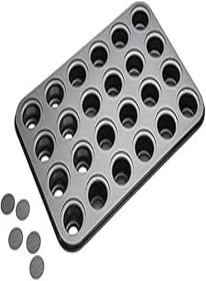Raqi Cheesecake tray and mold, sweets and citrus making molds - 24 pieces - black -