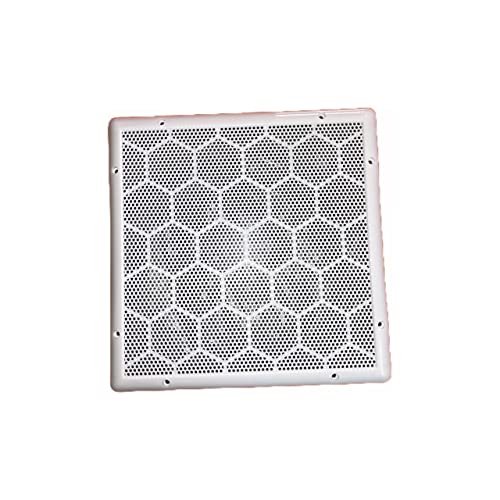 MEI White Square Exhaust Fan/Chimney Covers Vent Pipe Cover Mosquito Net Dust Controller (12 Inch, 1) - Image 1