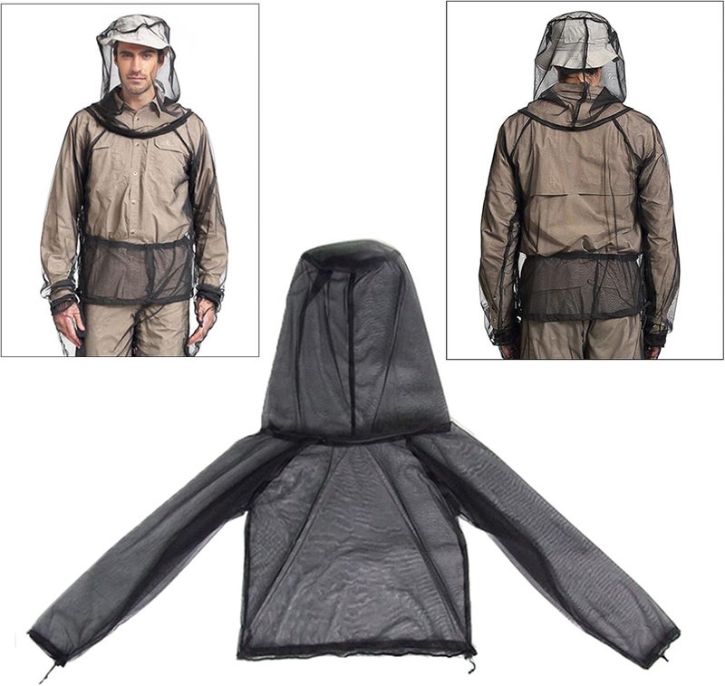 كلاراكو بدلة واقية من البعوض، سترة بغطاء رأس، بنطال، قفازات، ملابس شبكية طاردة للحشرات، حماية خارجية من الحشرات والذباب والبراغيث، سترة بغطاء رأس، مقاس كبير/كبير جدًا - Image 4