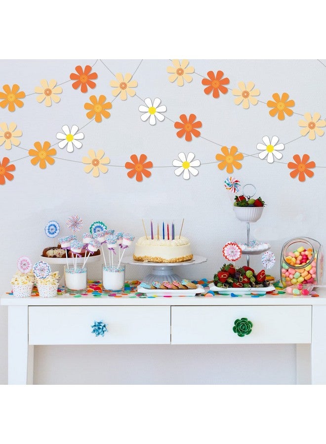 Tevxj لافتات حفلة ديسي جروفي بوهو مجموعة زينة ديسي سلسلة ديسي زينة حفلة ديسي قصاصات ورقية لحفلة عيد ميلاد واحدة أو اثنتين أو حفلة استحمام طفل زينة منزلية صفية لوازم تفضيل الديكور - Image 4