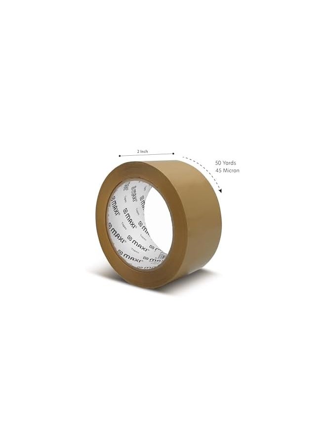 Maxi - Maxi Packing Tape 48mm X 50 Yds 45 Mic Brown, for Carton Sealing, Shipping and Tape, MX-PT50B - Image 1