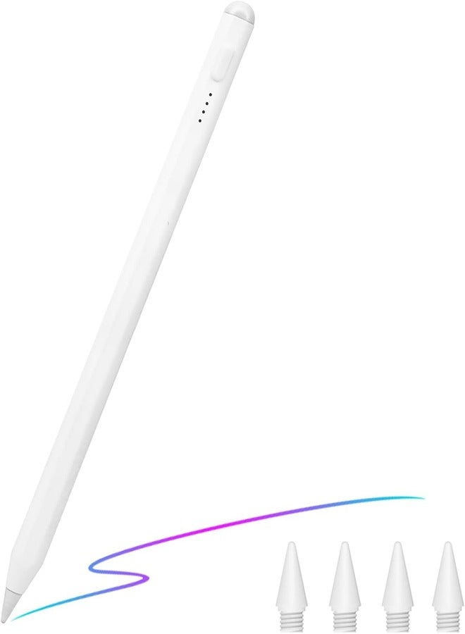 Magnetic Rechargeable Stylus for Mobile Phones and Tablets - White - Image 1