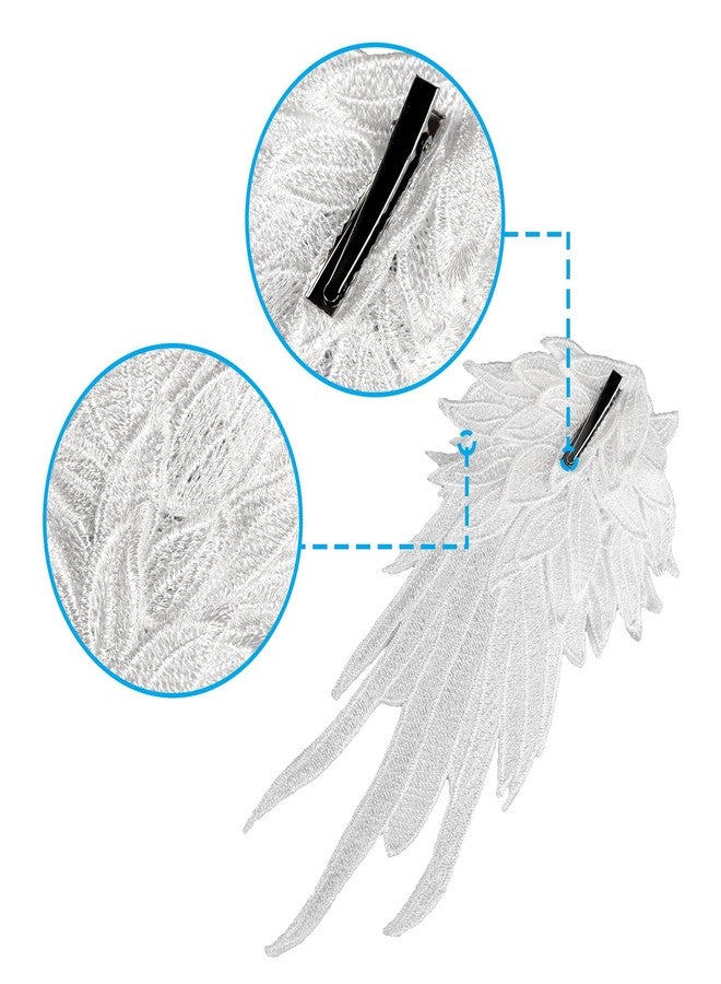 Clobeau Feather Angel Wings Christmas Halloween Hair Clips Mardi Gras Hair Barrettes Lolita Cosplay Headband Hair Band - Image 4