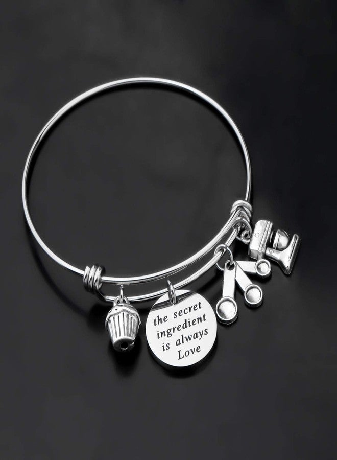 Gzrlyf Baker Bracelet the Secret Ingredient is Always Love Inspirational Gifts for Baker Pastry Chef Culinary Students (the secret ingredient is always love) - Image 3