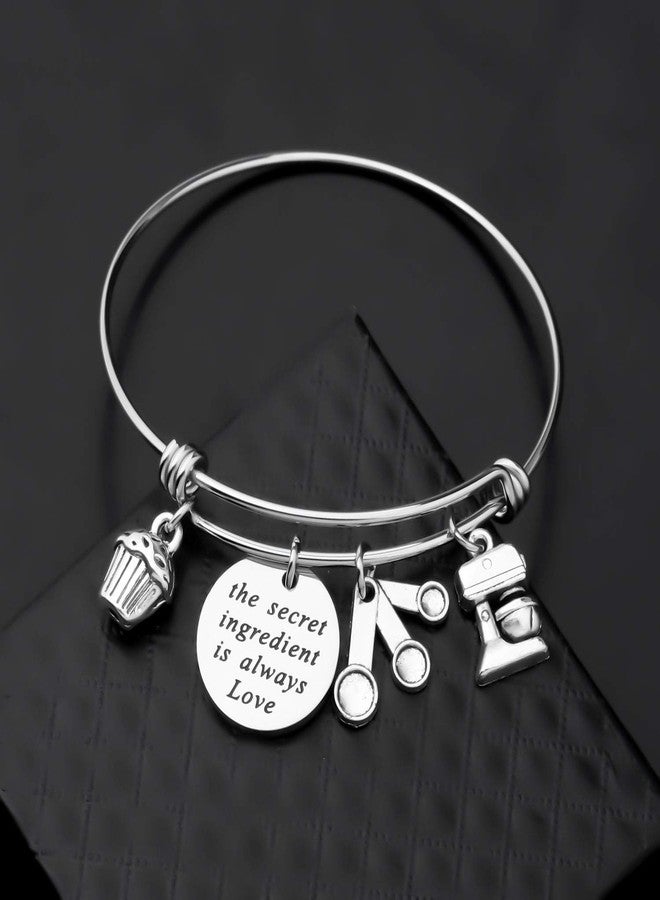 Gzrlyf Baker Bracelet the Secret Ingredient is Always Love Inspirational Gifts for Baker Pastry Chef Culinary Students (the secret ingredient is always love) - Image 4