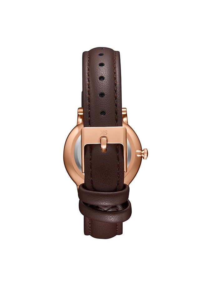 KENNETH SCOTT Kenneth Scott K23540-RLDW Women Analog Display Watch & Polyurethane Strap Brown  - Image 3