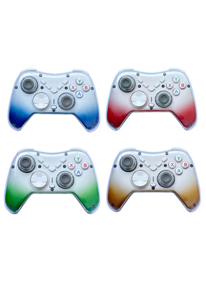 X6 Wireless Bluetooth Game Handle Macro Programming Vibration SwitchP4 Android IOS Computer Steam Handle-Product Color:Blue With Packaging + Stand - Image 4