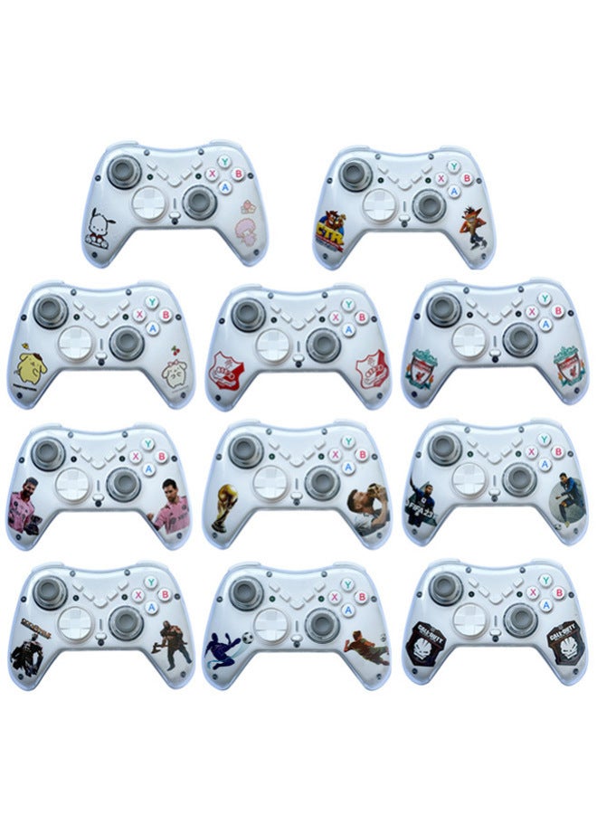 X6 Wireless Bluetooth Game Handle Macro Programming Vibration SwitchP4 Android IOS Computer Steam Handle-Product Color:Blue With Packaging + Stand - Image 3