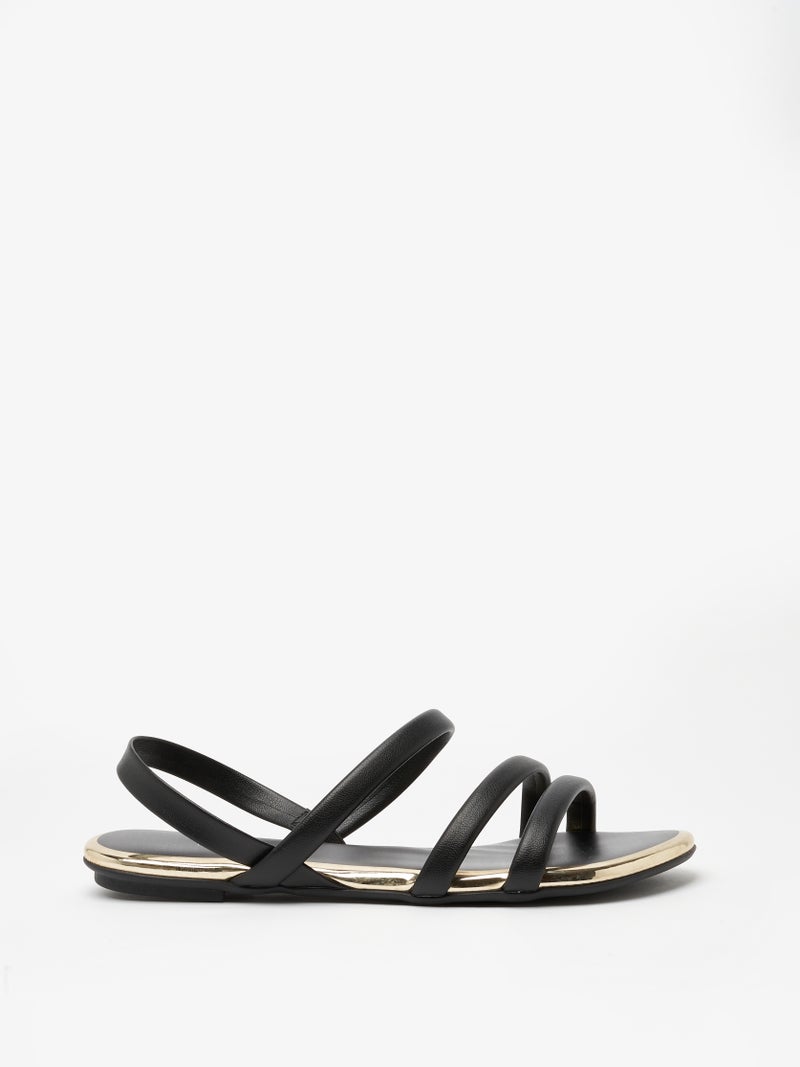 Beira Rio Ladies Sandals With Back Strap Black | Made In Brazil - Image 1