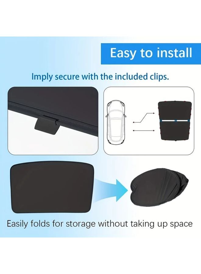 Premium Magnetic Sunshade For Tesla Model Y 2025 Model 100 UV Blocking Noise Reduction - Image 4