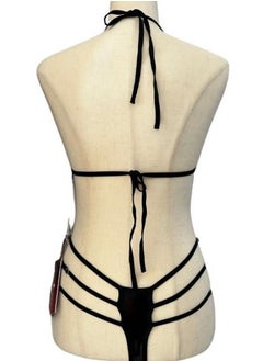 VENTIUP Faux Leather Mesh One Piece Babydoll  - Image 2