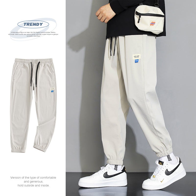 NASA Casual Pants for Men, Summer Lightweight Ice Silk Workwear Trousers - Image 1