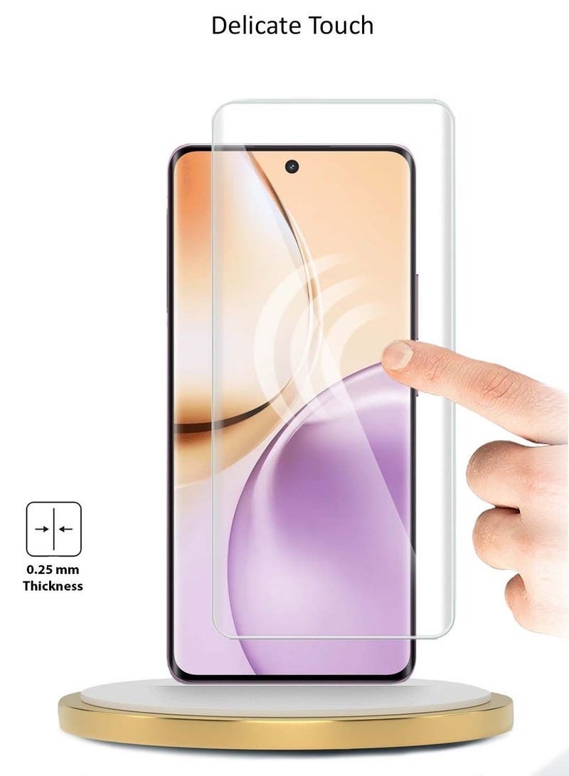 Raxoom Realme 14 Pro 5G 2025 Premium UV Tempered Glass Screen Protector â€“ Full Cover with Curved Edge-to-Edge Protection, UV Glue Adhesion, Anti-Scratch 9H Glass, High Clarity Touch-Responsive Film â€“ Clear - Image 3