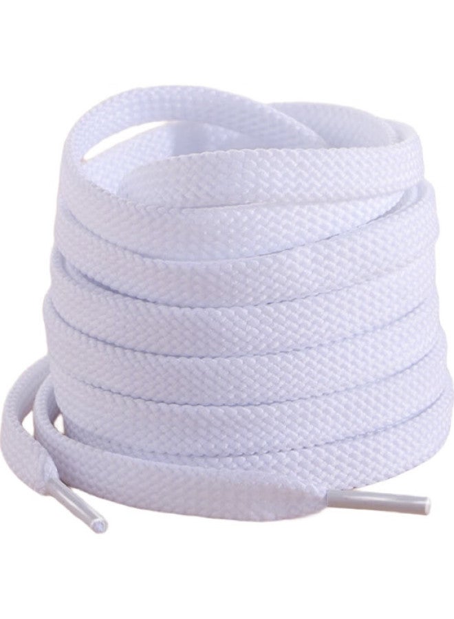 Antarctic 3 Pairs Of Sports Shoe Laces, Casual Coconut Elastic Basketball Flat Men'S Leather Shoes, Black And White, White, 120Cm - Image 1