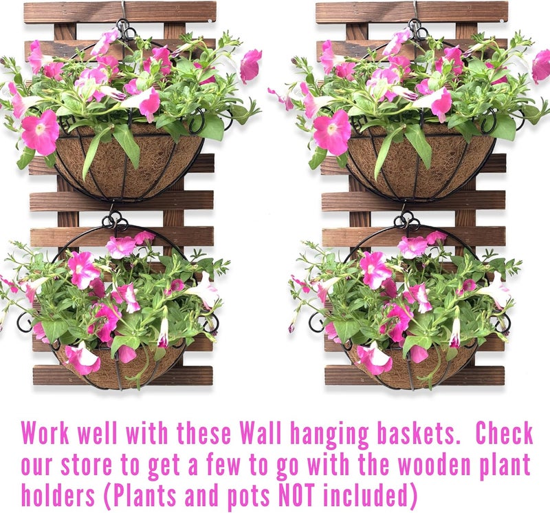 ShopLaLa Wall Planter – 2 Pack Hanging Planter for Indoor Plants, Plant Stand, Air Plant Succulent Holder, Outdoor Vertical Garden, Large Wall Decor for Living Room, Room Decor for Teens - Image 4
