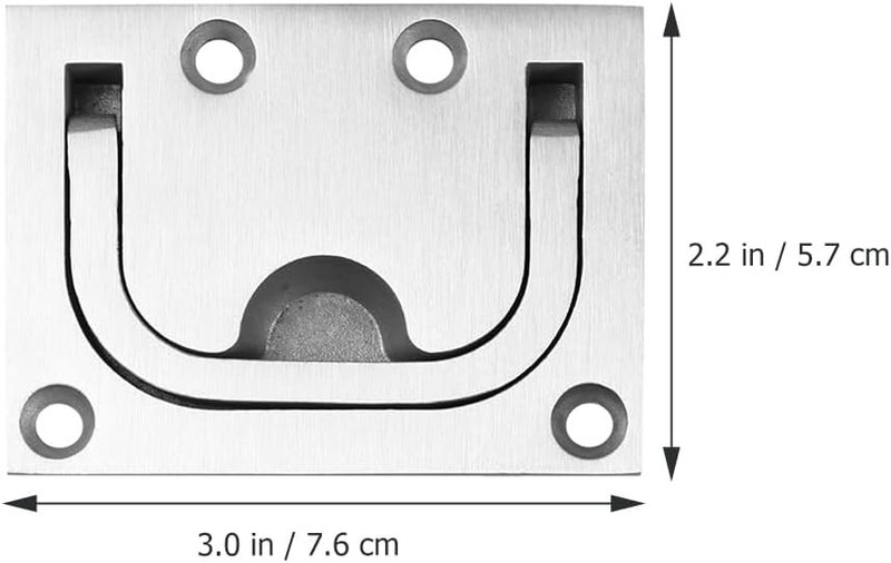 Stainless Steel Flush Mount Hatch Ring Pull Handle 2 99 Inch Replacement for Boat Deck Trap Door Toolbox Furniture - Image 1