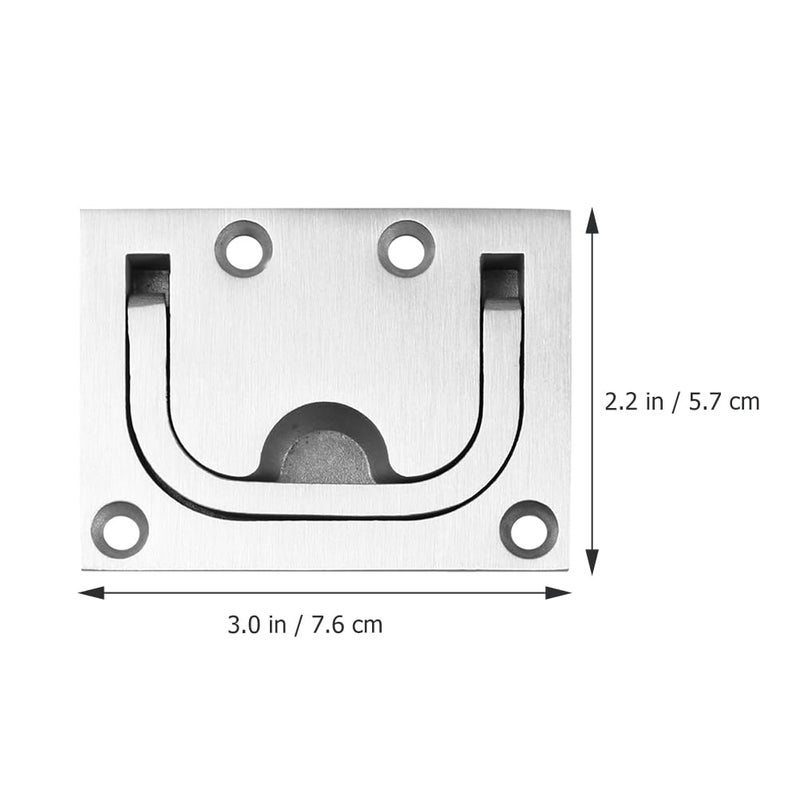 Stainless Steel Flush Mount Hatch Ring Pull Handle 2 99 Inch Replacement for Boat Deck Trap Door Toolbox Furniture - Image 2