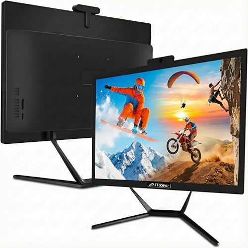 STGSivir All in One Desktop Computer, 22'' FHD Display, Intel Core i5 up to 3.6GHz, 16G Memory, 512G SSD, WiFi 5, Bluetooth, RGB Keyboard & Mouse, Webcam, Windows 11 Home - Image 3