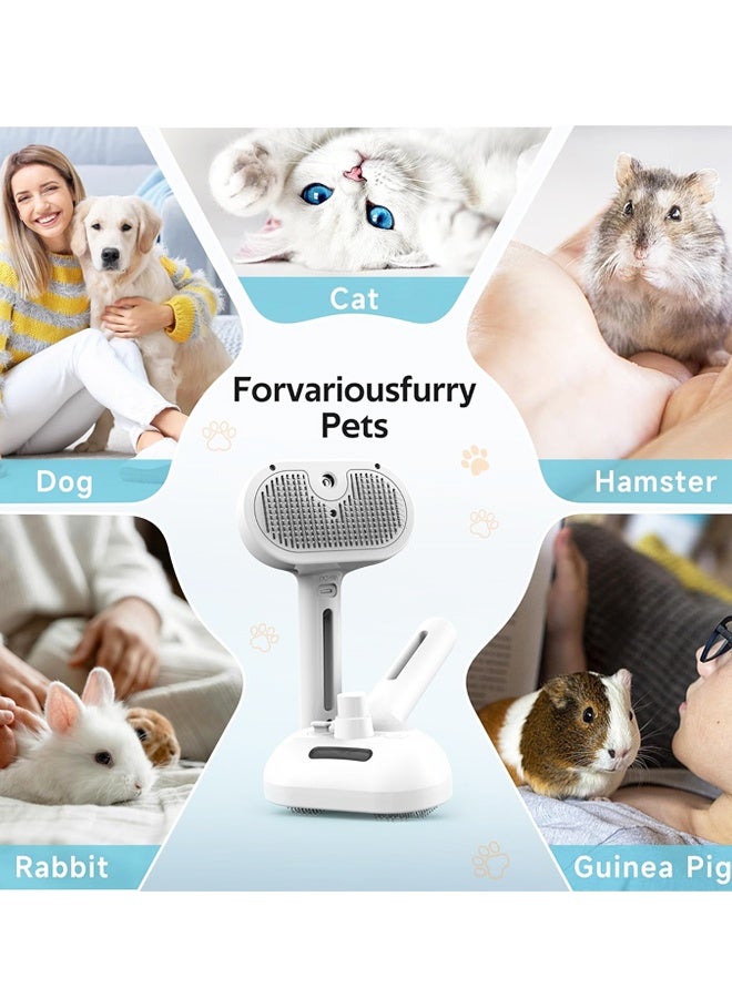 Pet Grooming Brush with Electronic Mist Spray - Gentle Deshedding Tool for Cats & Dogs, Pet Steam Brush，Reduces Shedding - Image 5