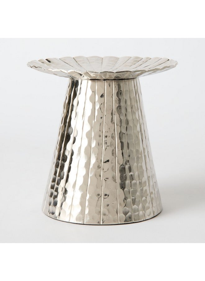 Ausie Aluminium Sparkle Ribbed Round Pillar Candle Holder 15.5 x 15.5 x 15 cm - pzsku/Z0AB4B85A2B3CB59B988CZ/45/_/1735805022/b5e90039-c571-4f3b-8e0c-379d99b91546