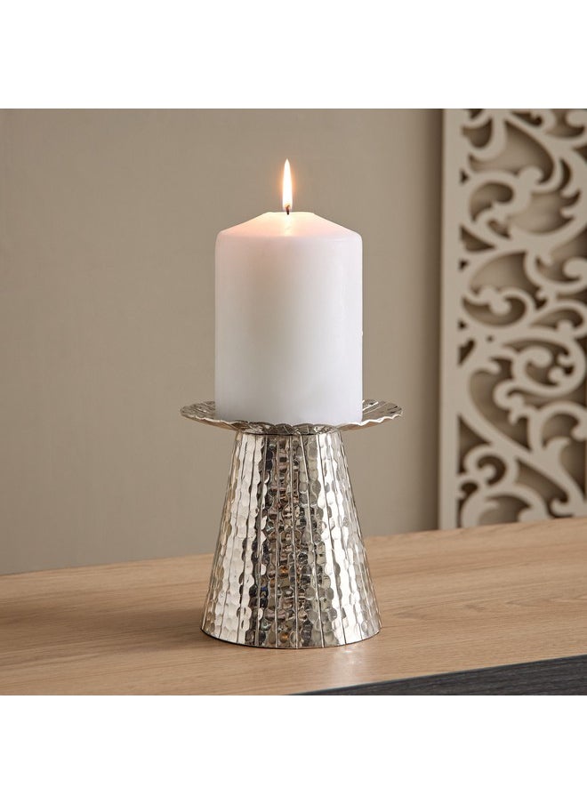 Ausie Aluminium Sparkle Ribbed Round Pillar Candle Holder 15.5 x 15.5 x 15 cm - pzsku/Z0AB4B85A2B3CB59B988CZ/45/_/1735805072/383552bd-8dc8-4390-bbe2-01848c769dc1