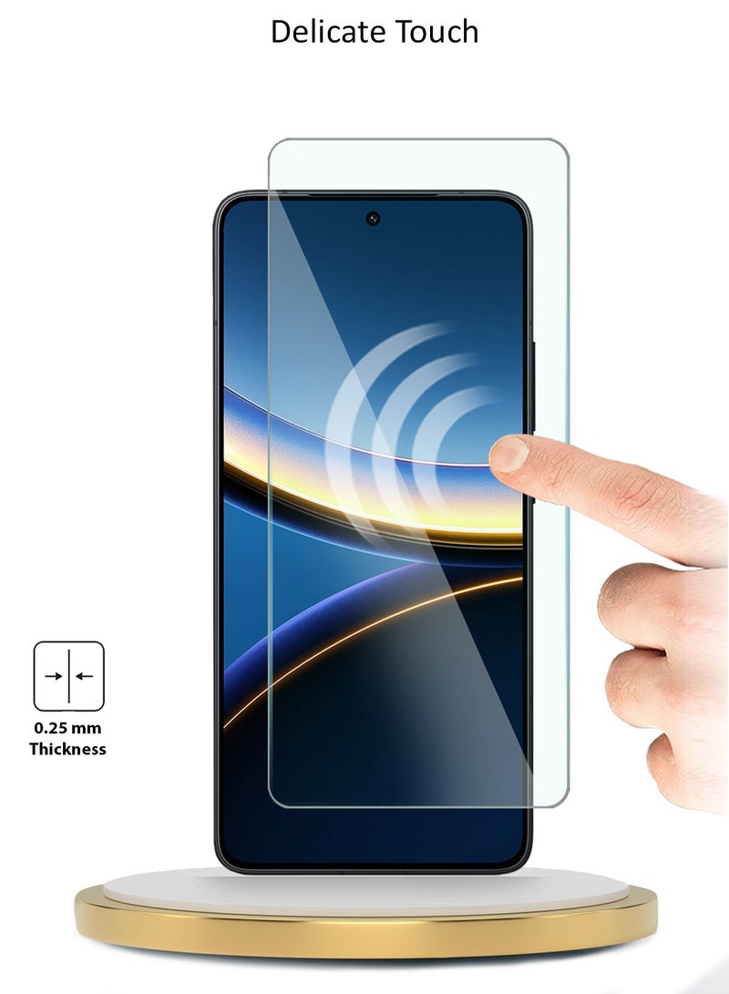 Wtech Xiaomi Poco F7 Pro / Xiaomi Poco F7 Ultra 5G 2025 WTech Premium Series Curved Edges 9H 2.5D Tempered Glass Screen Protector (MSG9CN) - Clear - Image 4