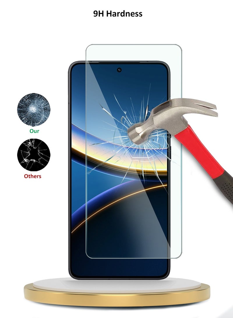 Wtech Xiaomi Poco F7 Pro / Xiaomi Poco F7 Ultra 5G 2025 WTech Premium Series Curved Edges 9H 2.5D Tempered Glass Screen Protector (MSG9CN) - Clear - Image 3