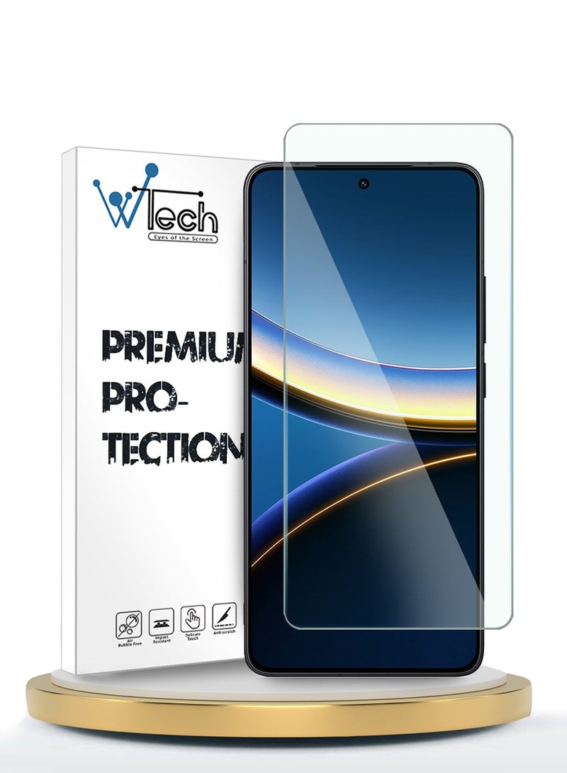 Wtech Xiaomi Poco F7 Pro / Xiaomi Poco F7 Ultra 5G 2025 WTech Premium Series Curved Edges 9H 2.5D Tempered Glass Screen Protector (MSG9CN) - Clear - Image 1